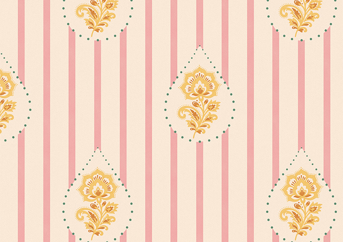 Petal & Block Bolli Stripe, Marigold - Roman Blind - Image 7
